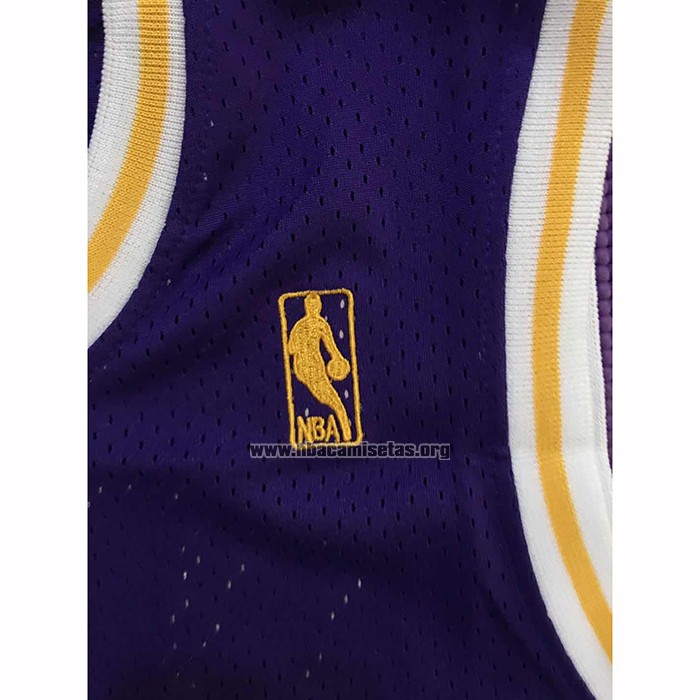 Camiseta Los Angeles Lakers Kobe Bryant NO 8 Mitchell & Ness 1996-97 Violeta